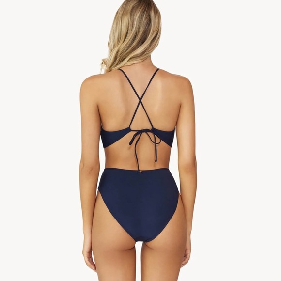 NWOT PILYQ Neptune Knot Cutout One Piece Black Swimsuit Size Small - Picture 3 of 11